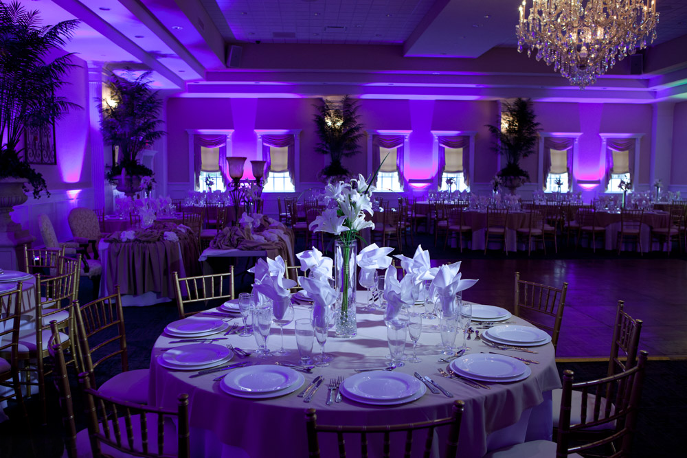 Ballroom reception setup at Buona Sera Catering