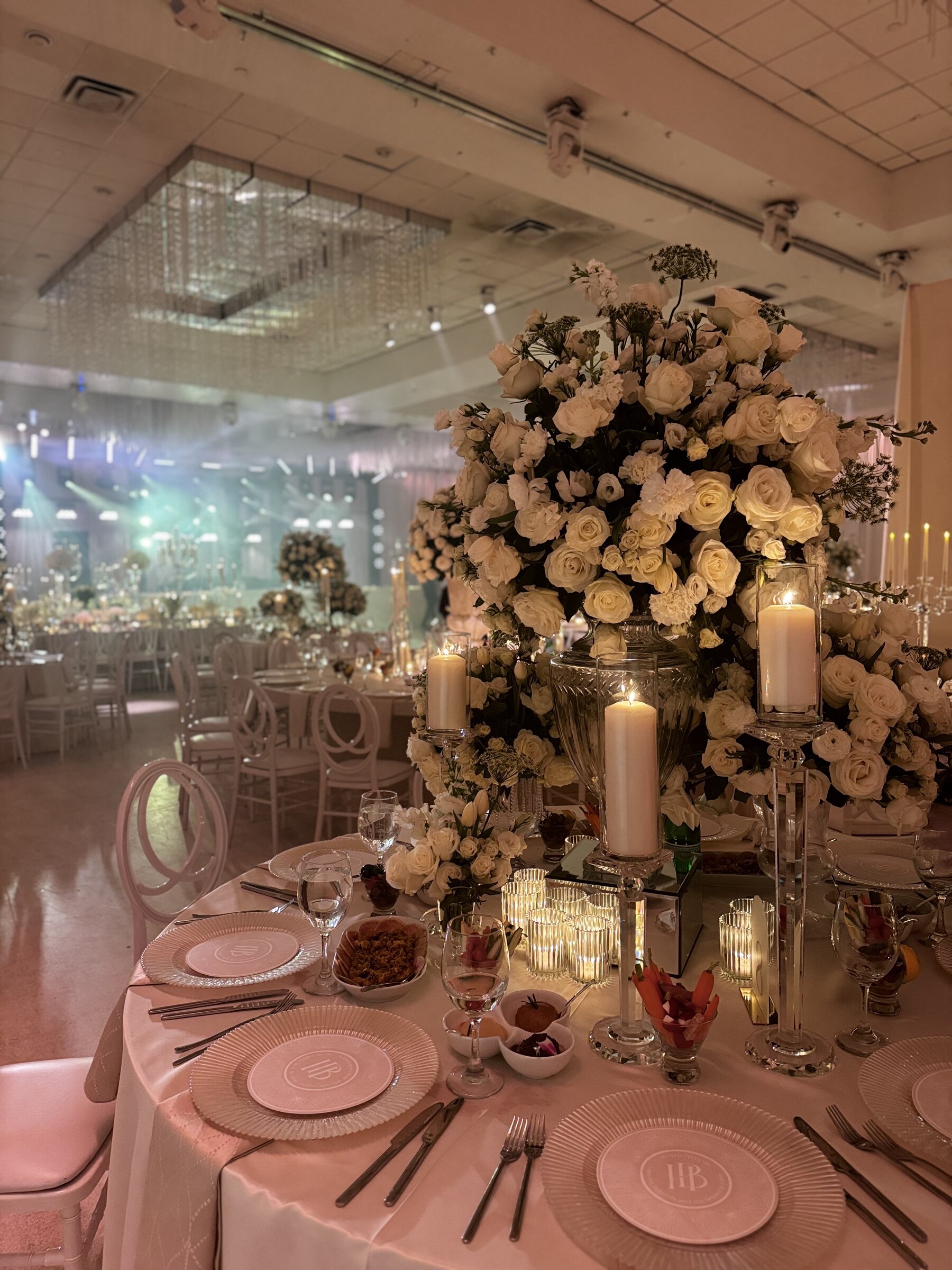 Reception table design from Events by Executive Caterers