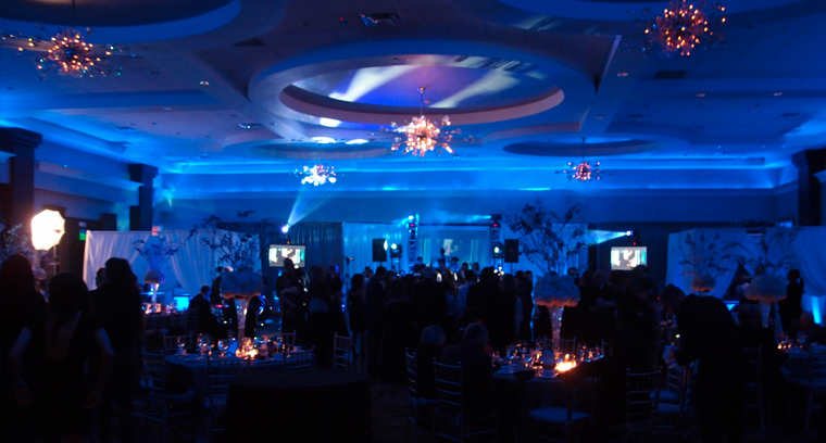 Event lighting and reception room from Richie Hart Events